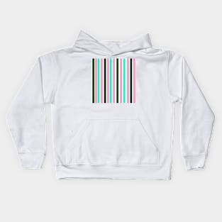 Pink and Green Candy Stripes Kids Hoodie